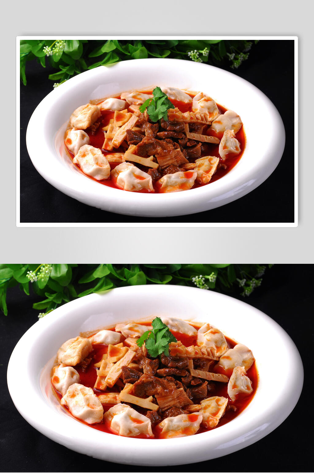 笋香牛腩饺子食品摄影图片素材