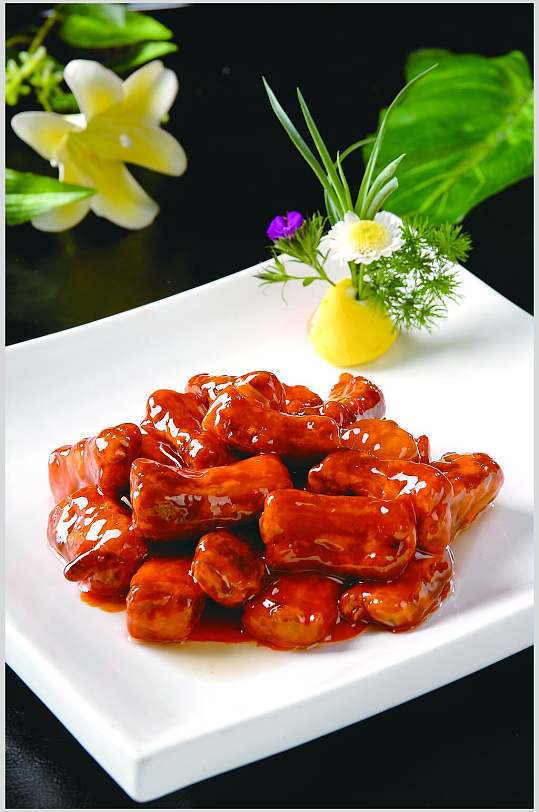 鲜香糖醋排骨菜品食物图片