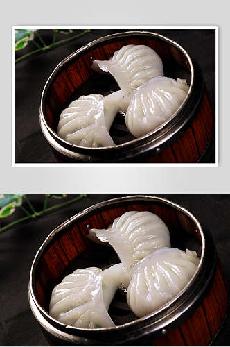 大点水晶韭菜饺食品摄影图片