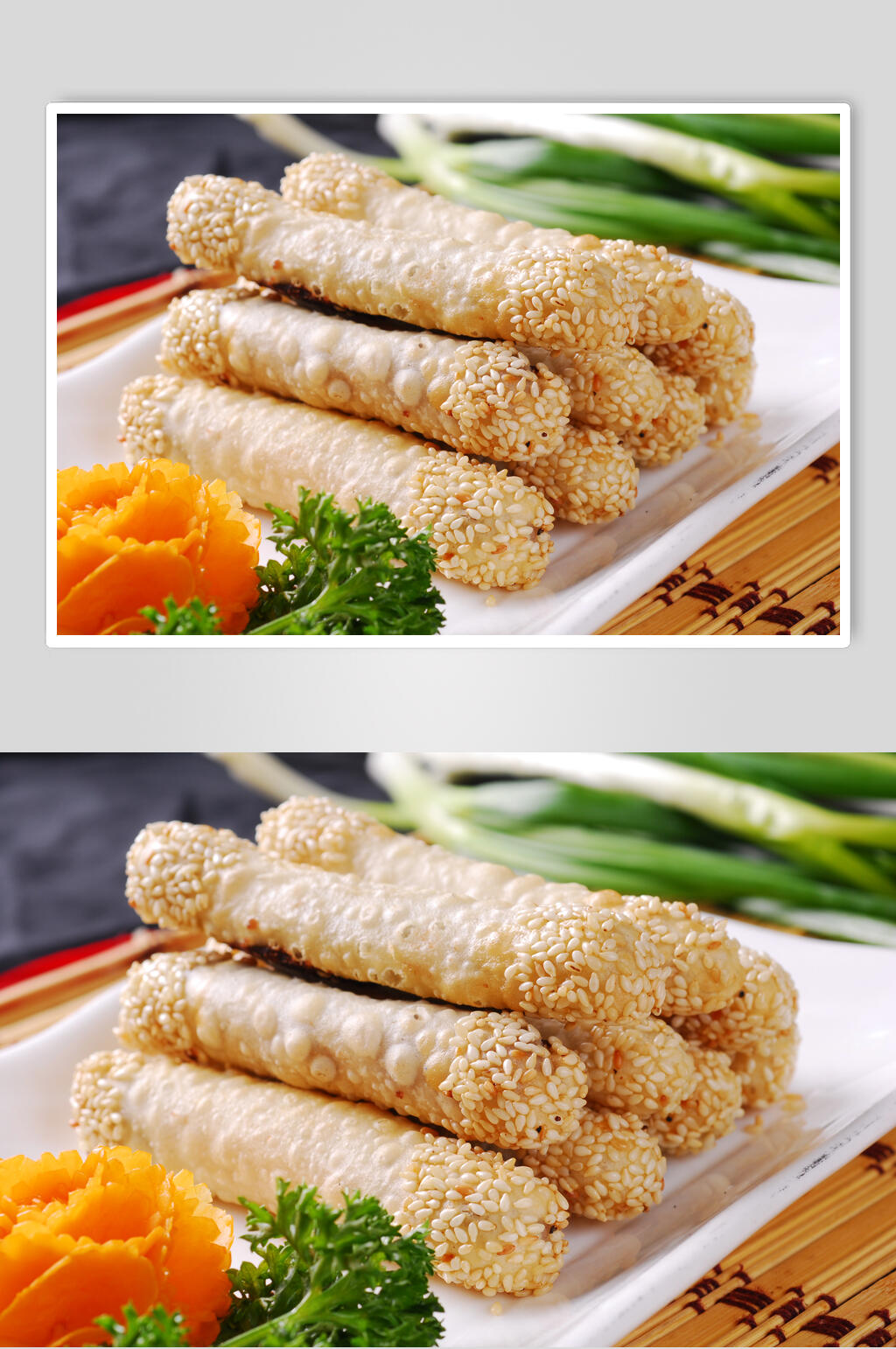 小吃芝麻卷食品图片素材