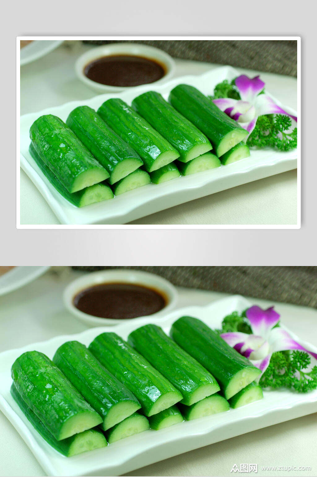 营养沾酱乳瓜食物高清图片素材