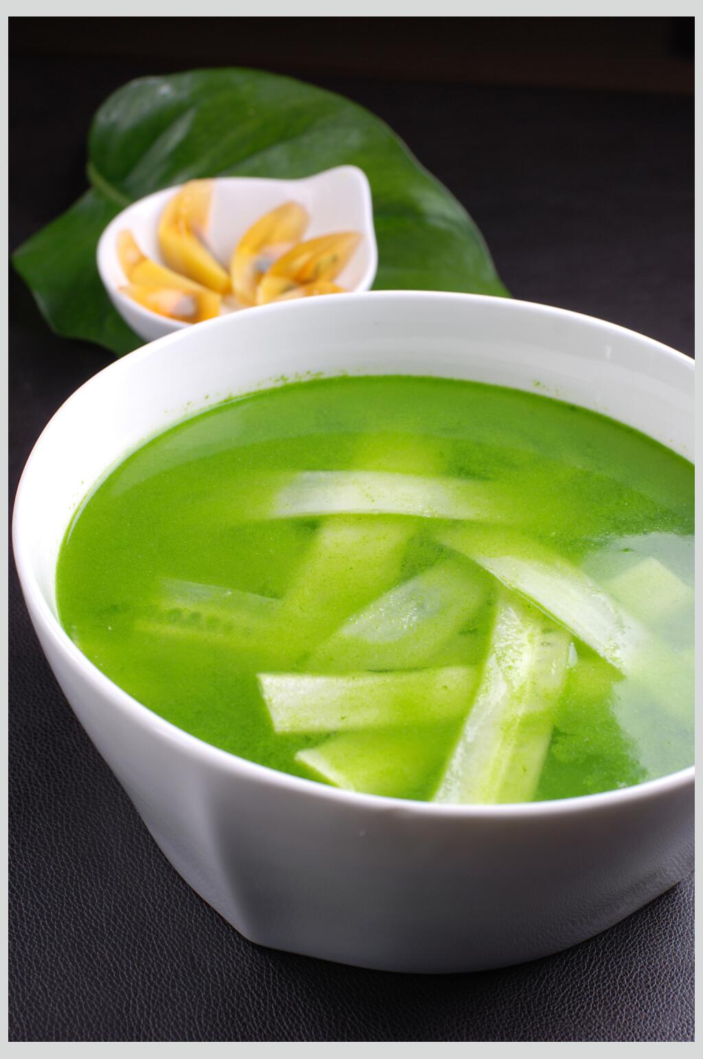 青瓜皮蛋汤食物高清图片素材