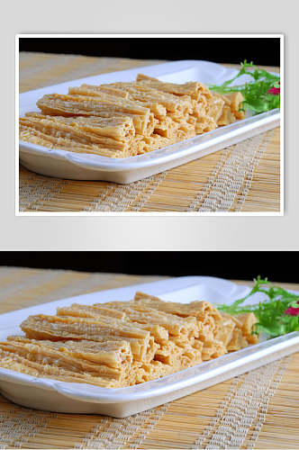 鲜香豆制品炸腐竹食物高清图片