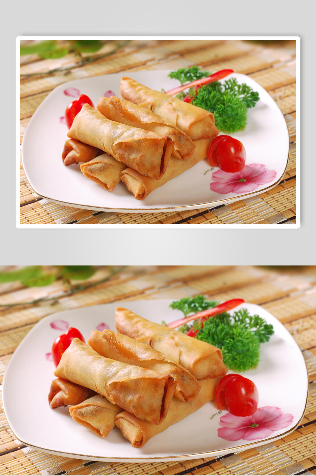 风味小食春卷食物图片素材