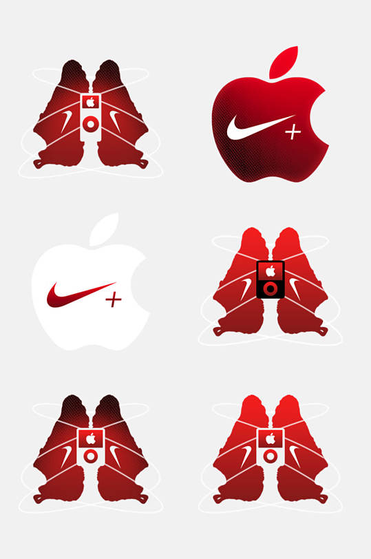创意红色运动鞋运动图标免抠元素