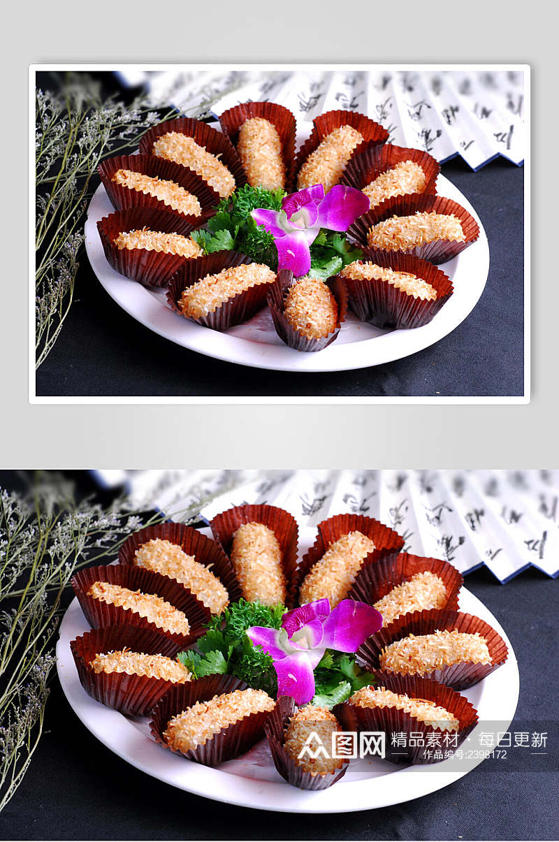 小吃椰香蚕糕食品图片素材