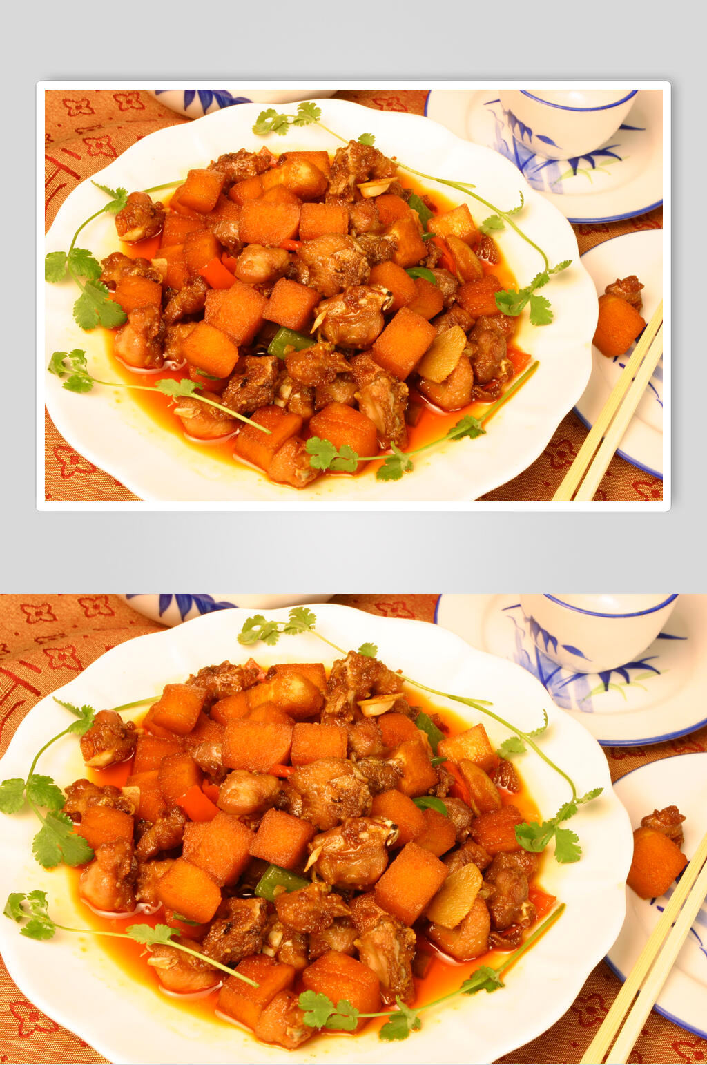 面酥兔丁食物图片素材