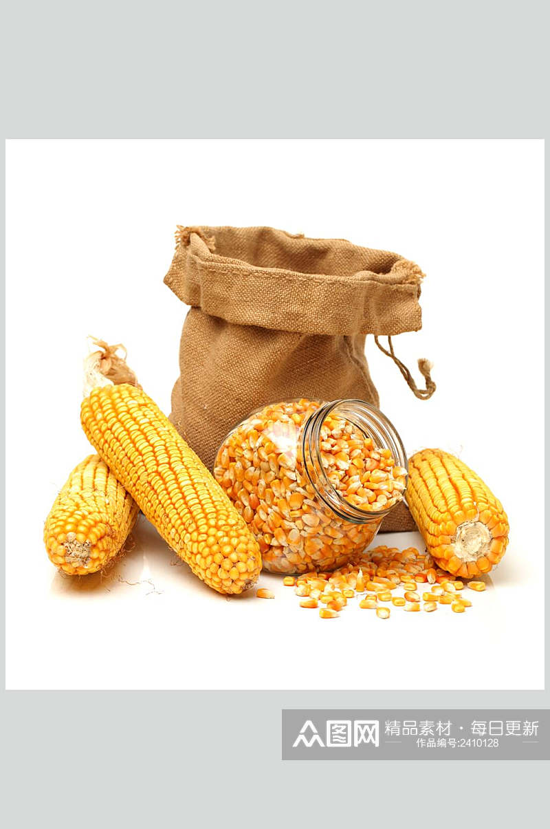 五谷杂粮玉米棒玉米粒图片素材