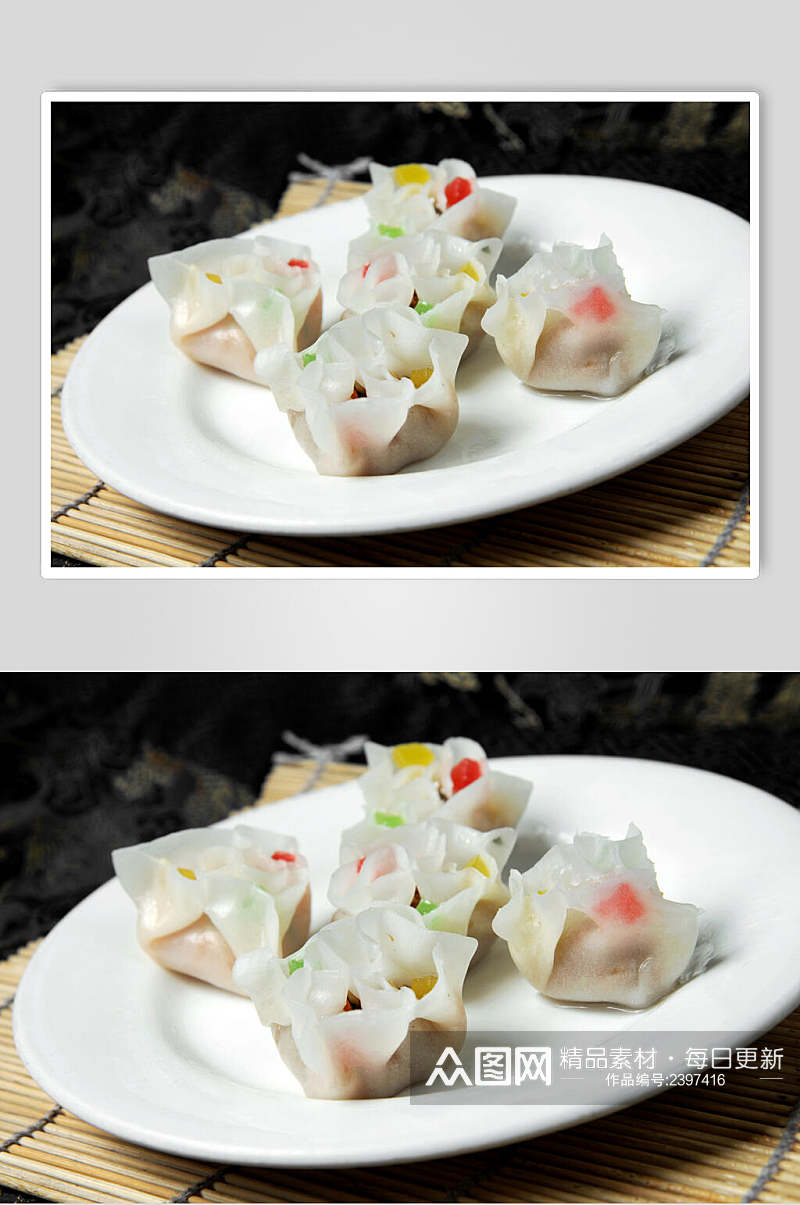 一品蒸饺食物高清图片素材