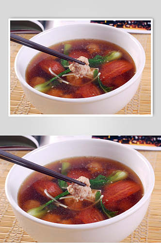 汤菜秘制元子汤元份食物高清图片