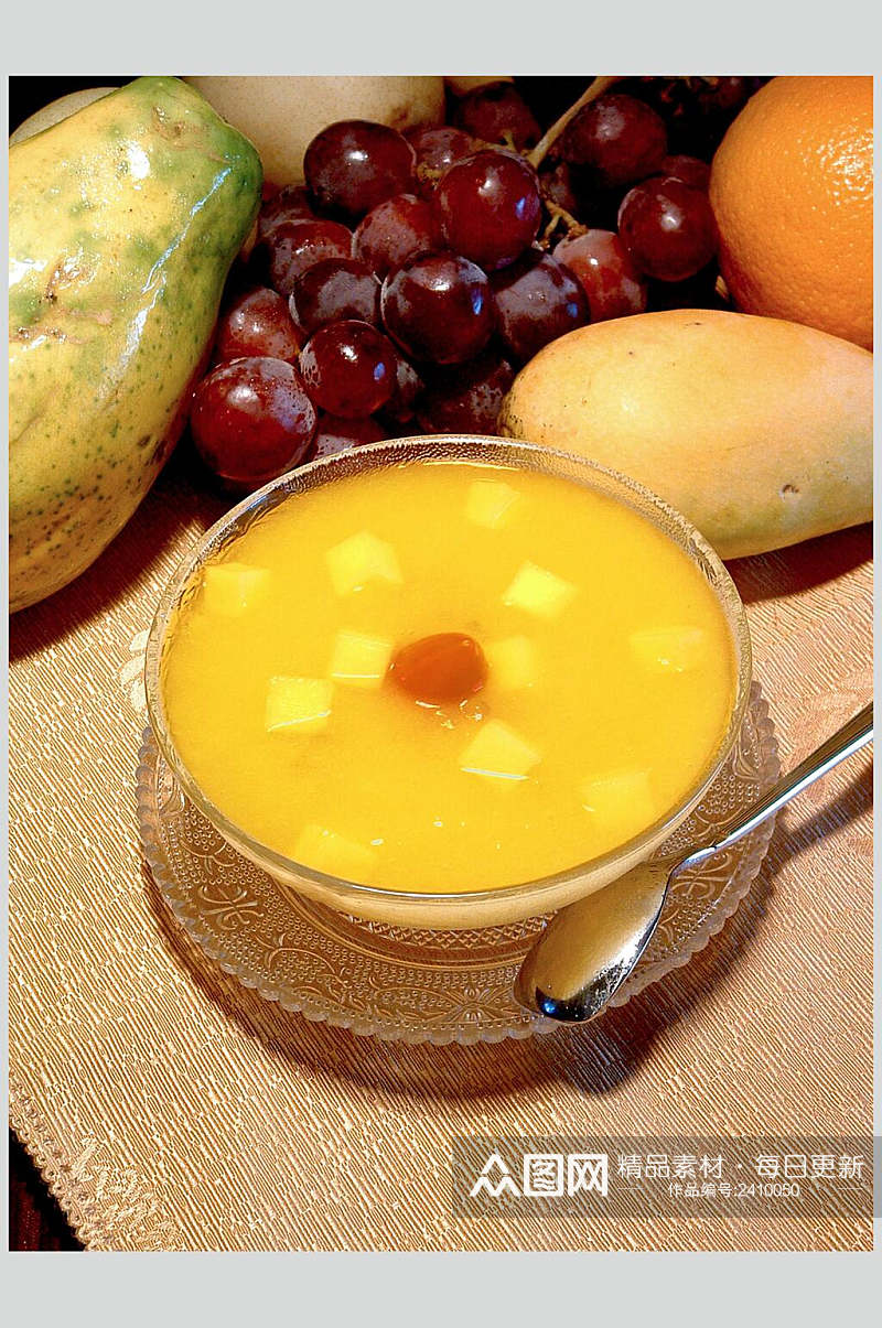 芒果水果捞甜品图片素材