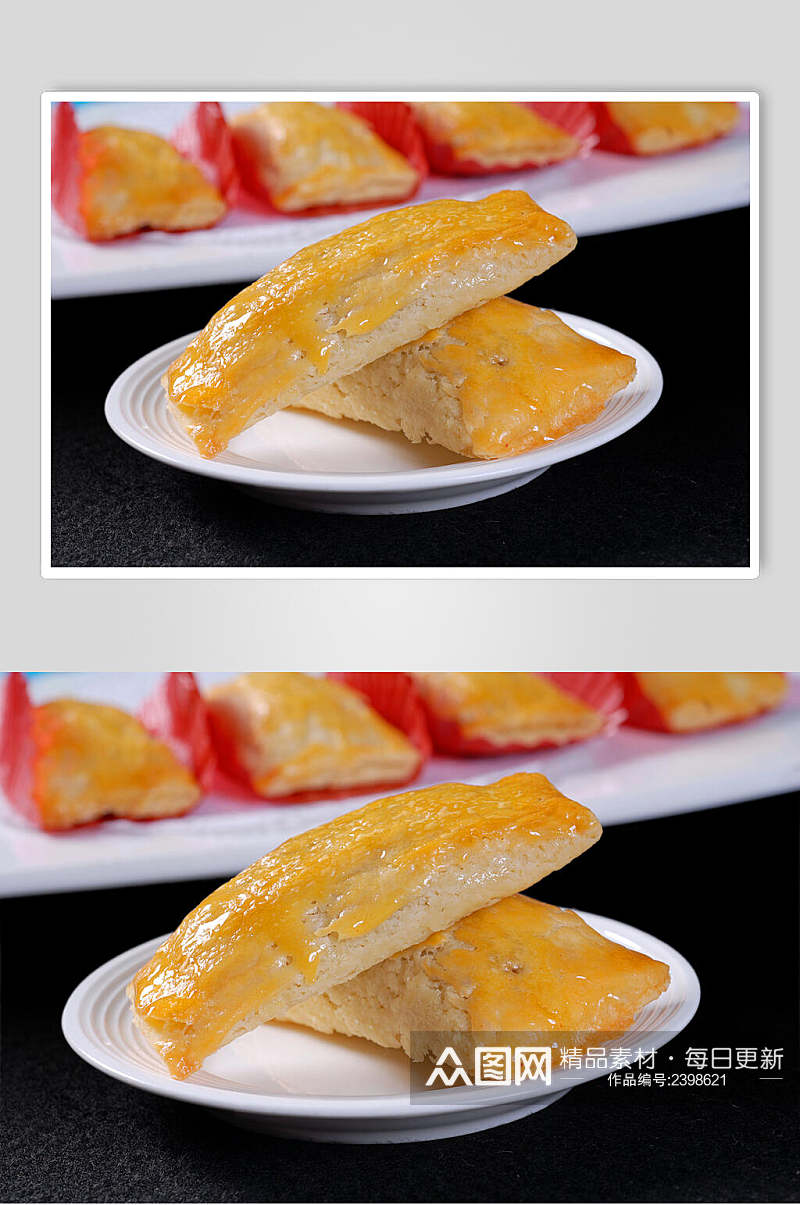 点心蚝油叉烧酥食品摄影图片素材