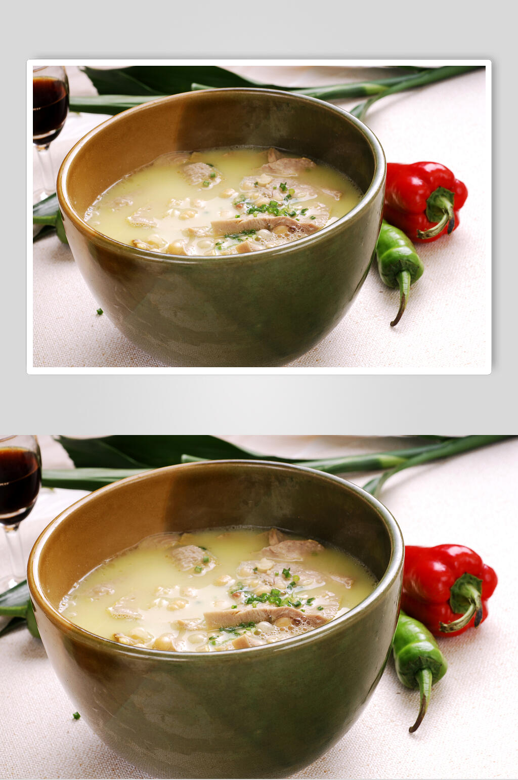 汤菜豆捞心肺汤调食物高清图片素材