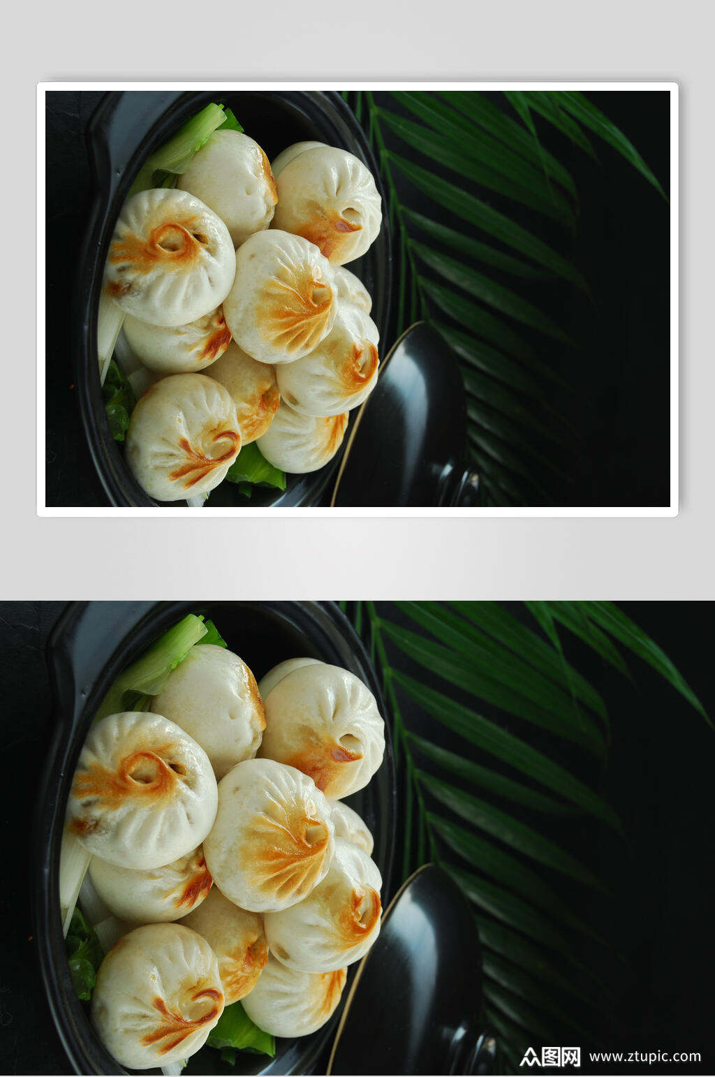 葱香酱肉包美食图片素材