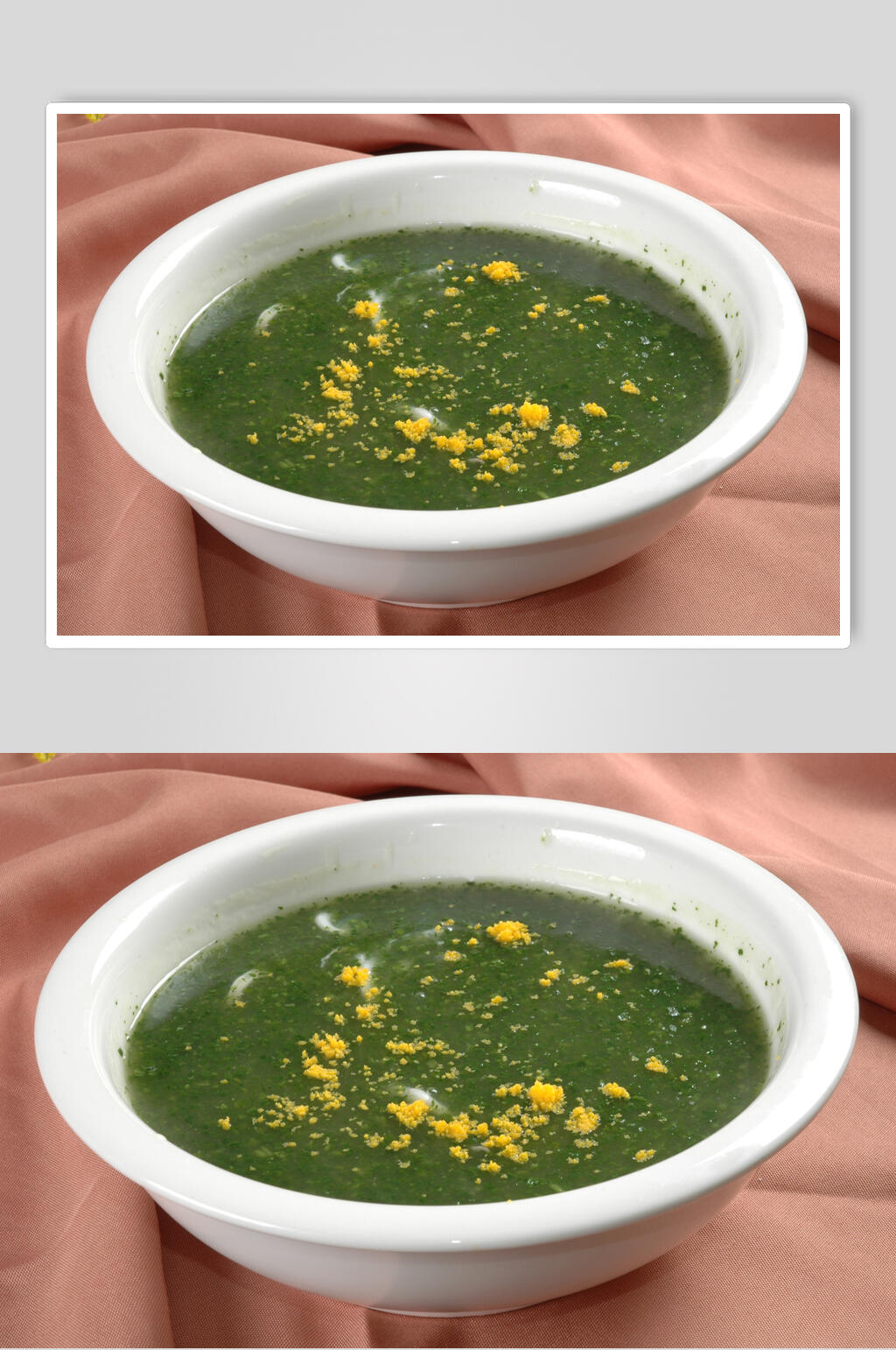 蟹皇翡翠银鱼羹元例食物图片素材