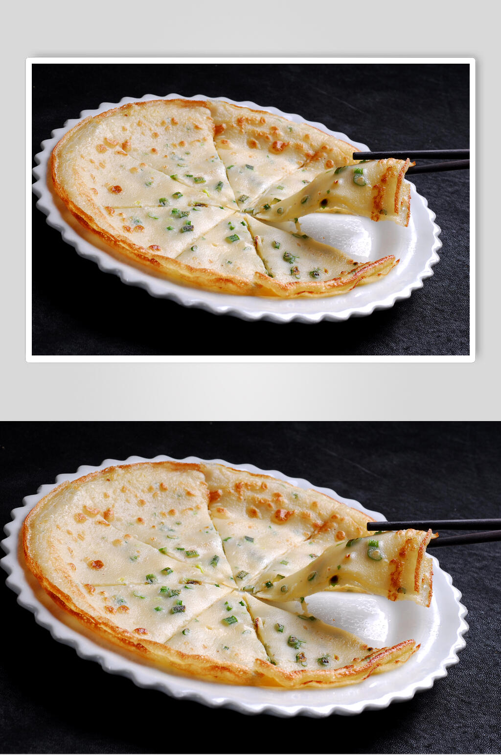 小吃葱油饼食物图片素材
