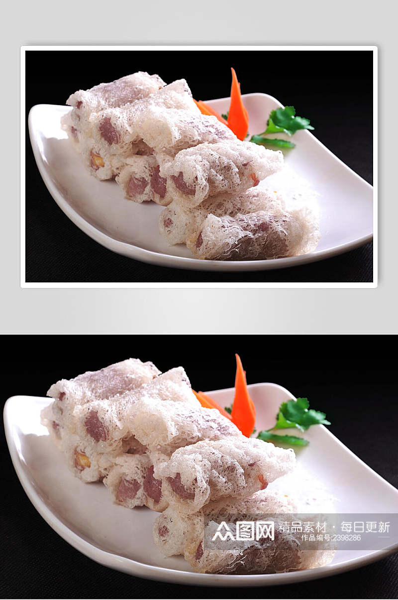小吃香芋米皮卷食品高清图片素材