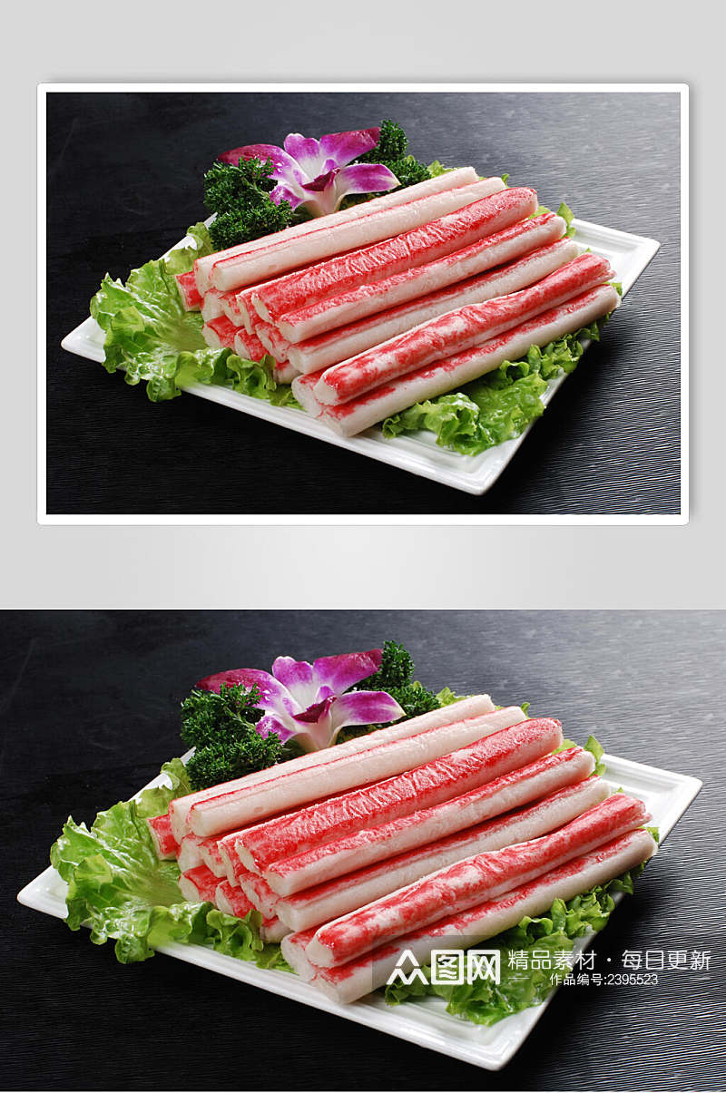 新鲜美味蟹肉图片素材