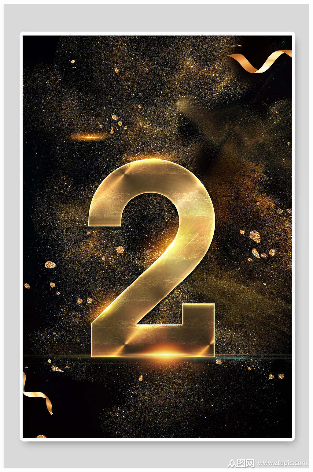 金色2倒计时海报背景模板下载-编号2498377-众图网