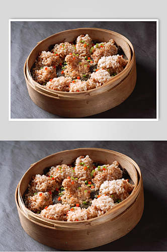 鲜香蒸菜糯米骨食物图片