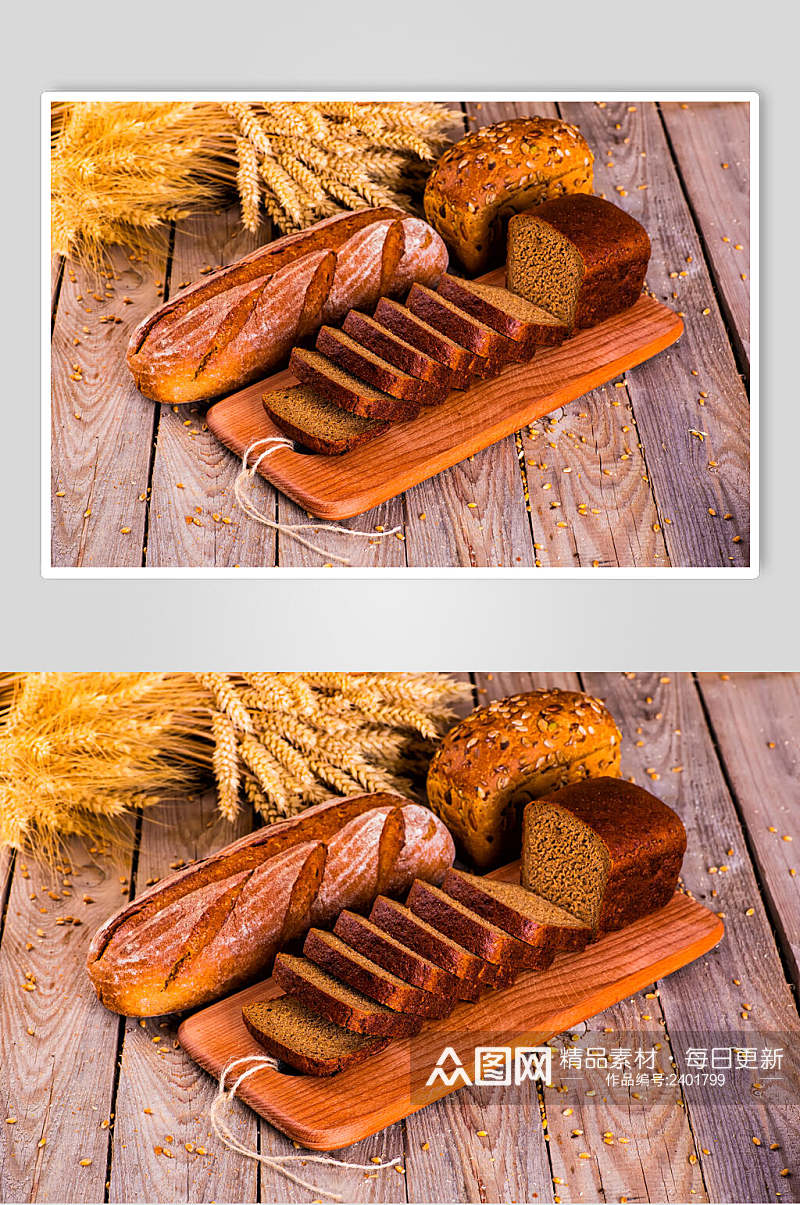 招牌烤面包食品图片素材