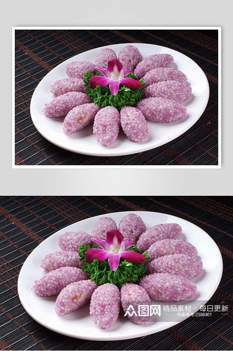 小吃水晶紫薯棒新鲜食品摄影图片素材