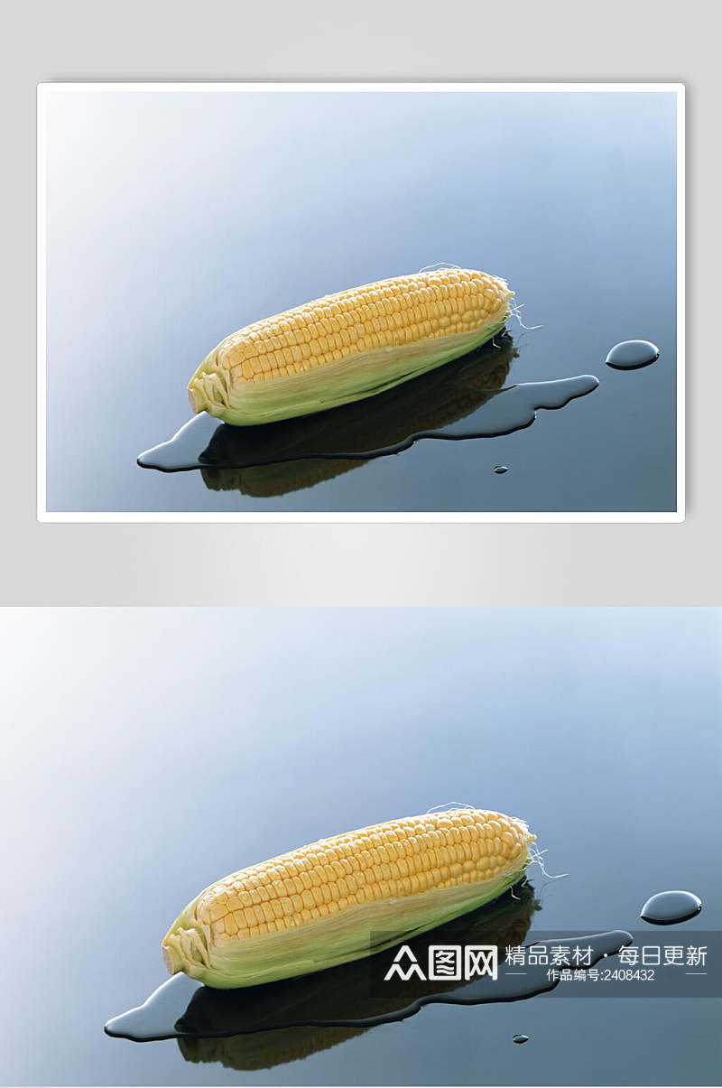 清新玉米棒玉米粒图片素材