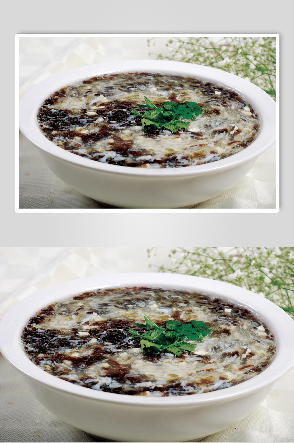 豆腐紫菜羹食物高清图片素材