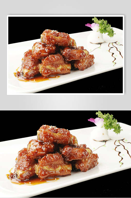 飘香糖醋排骨菜品食物图片