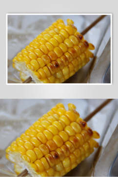 烧烤甜蜜玉米棒玉米粒图片