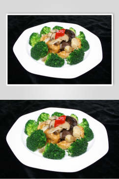 面筋双菇食物图片