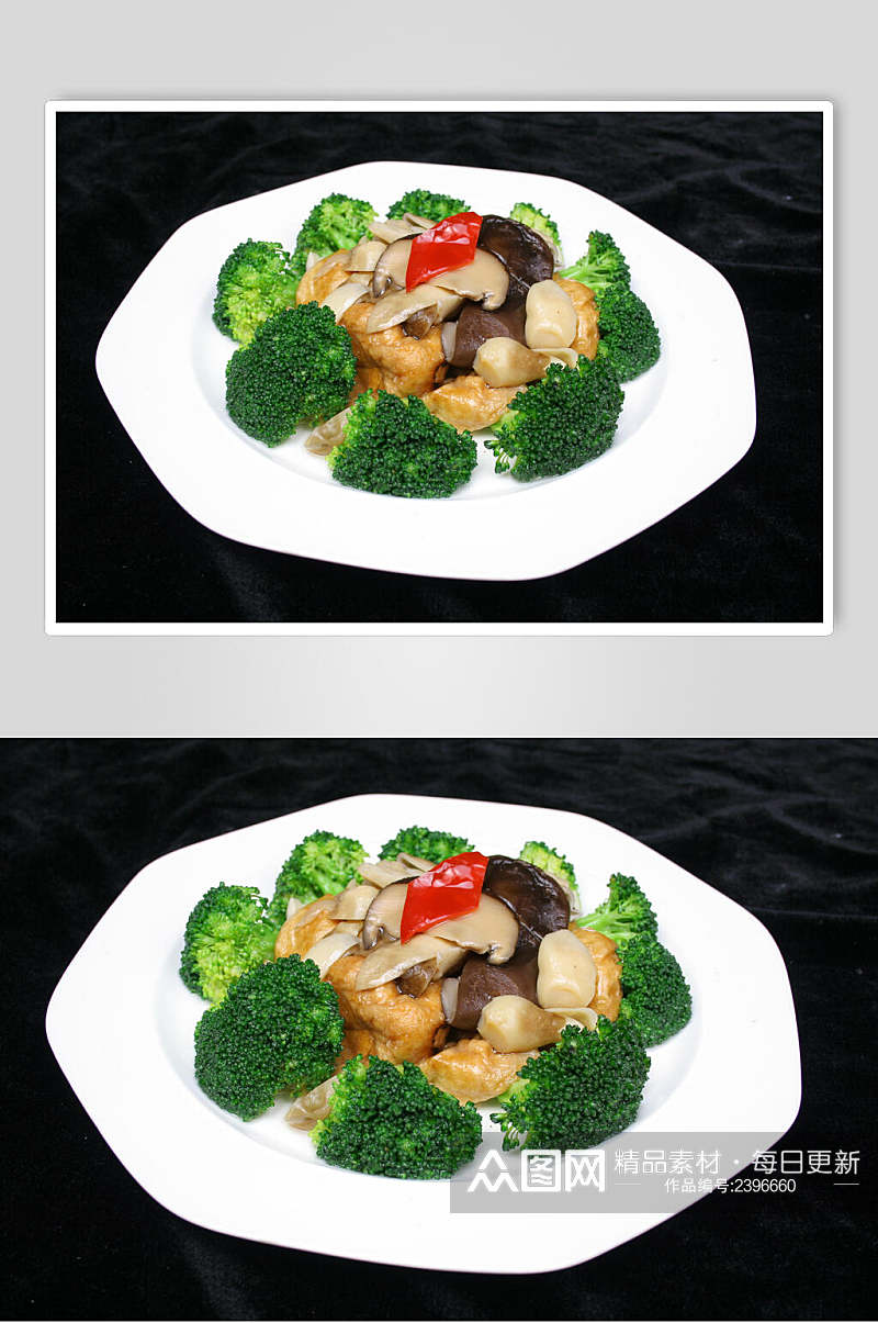 面筋双菇食物图片素材