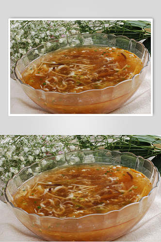 酸辣肚丝汤食物高清图片