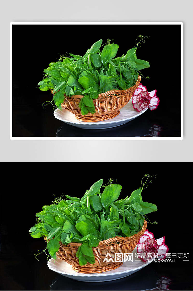 豌豆尖食物高清图片素材
