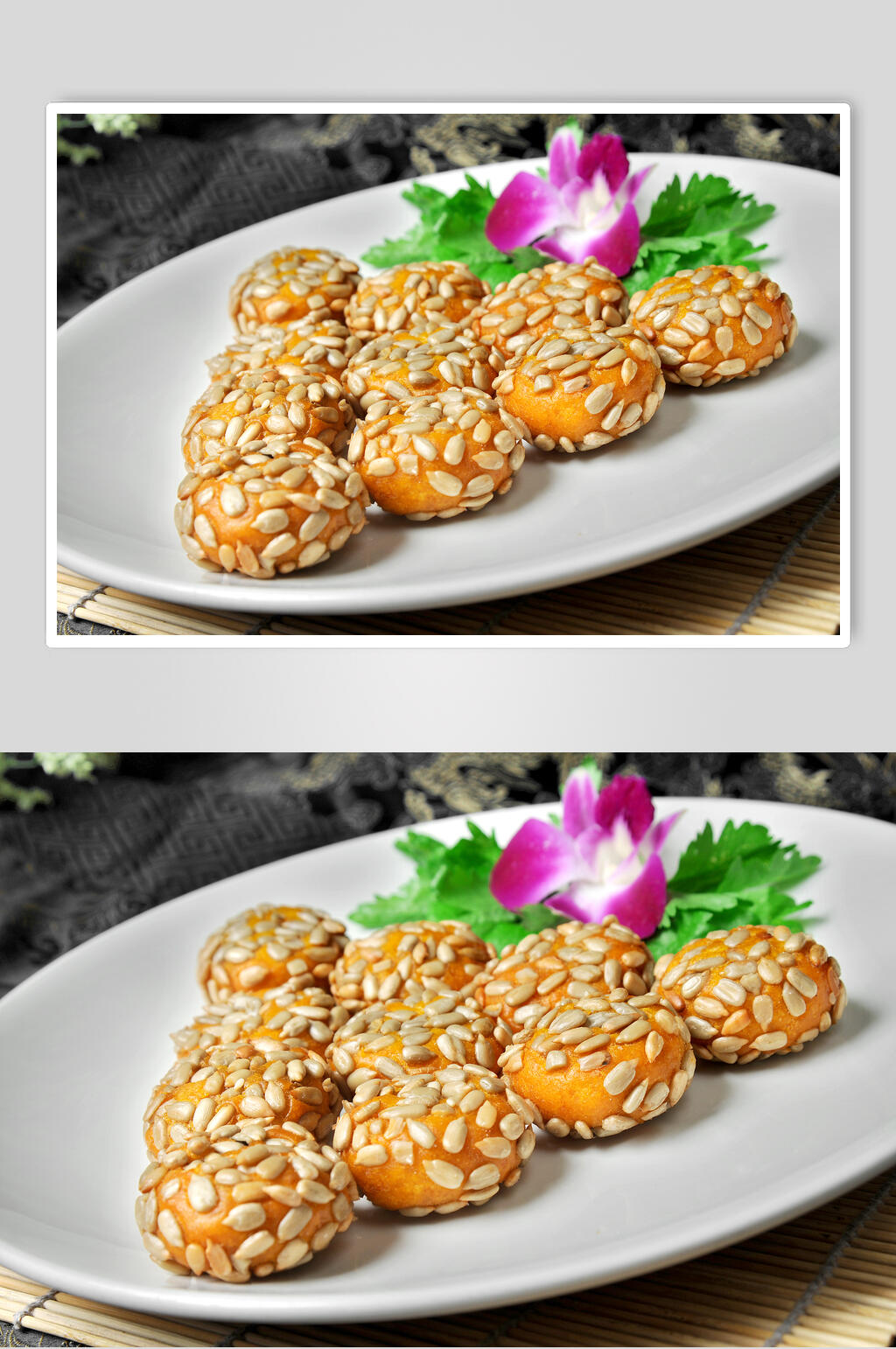瓜仁香芋饼食品摄影图片素材