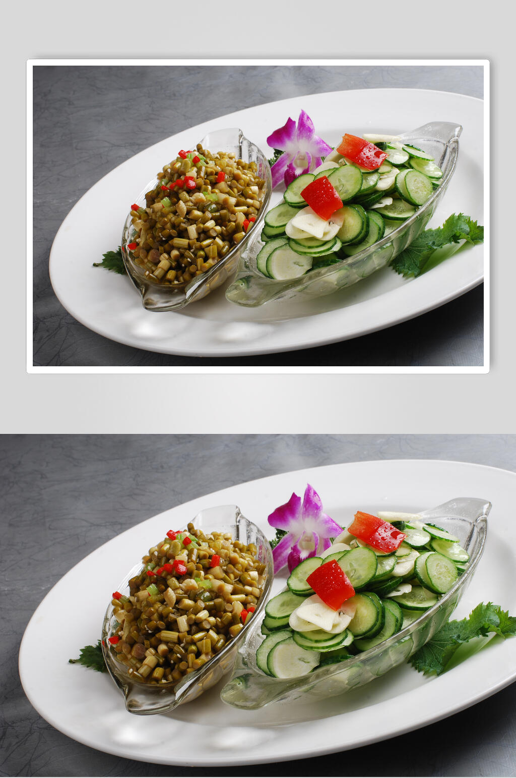 腌蒜苔拼黄瓜食物高清图片素材