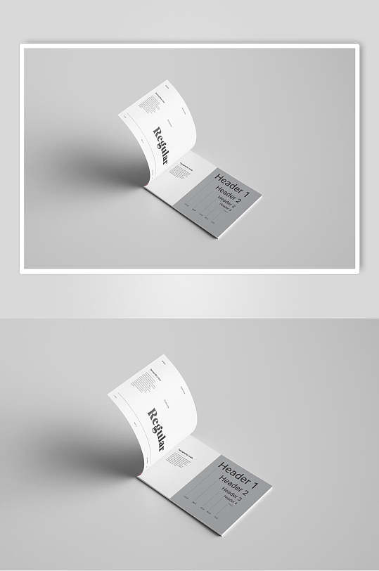 艺术展开创意书籍样机