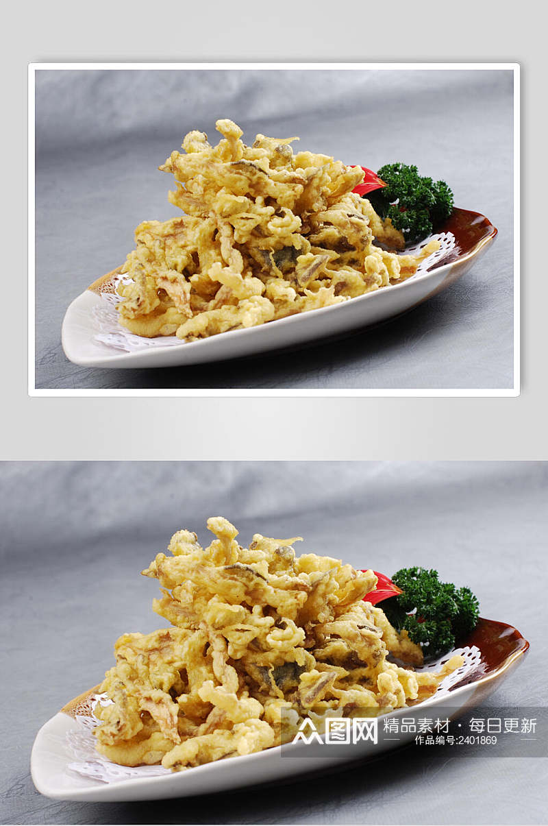 椒盐蘑菇食品图片素材