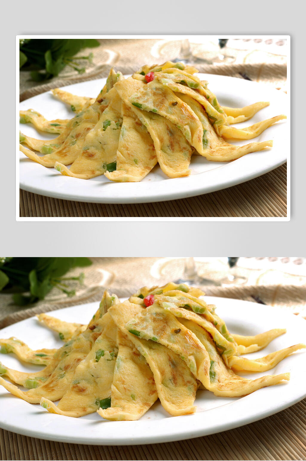美味对话苦瓜烘蛋食物高清图片素材
