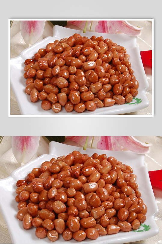 油炸花生米食物图片-众图网