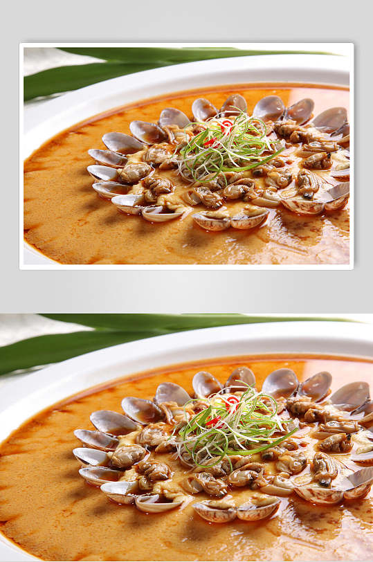 文蛤蒸水蛋食物图片