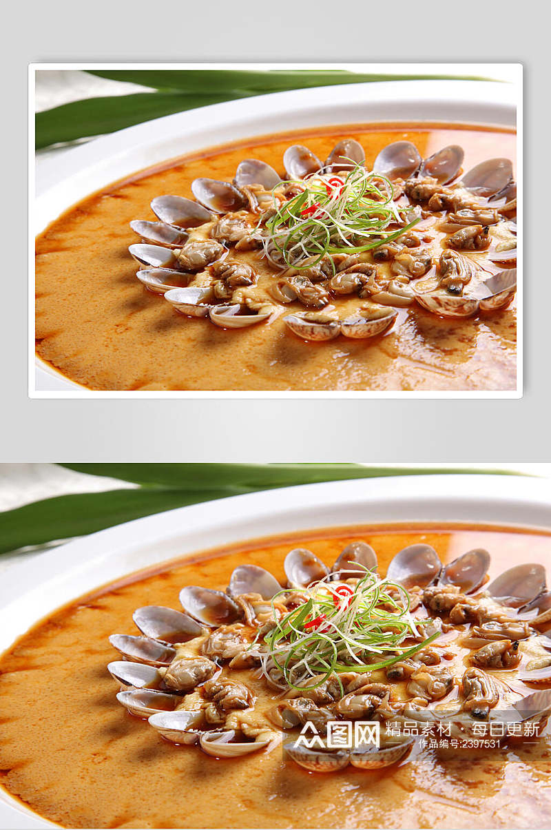 文蛤蒸水蛋食物图片素材