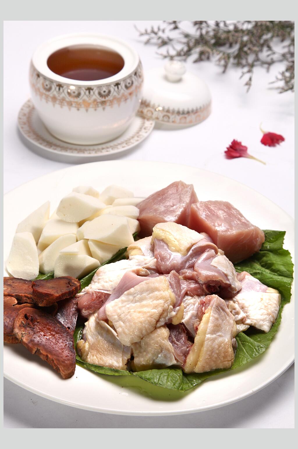 锁阳煨土鸡罐美食图片素材