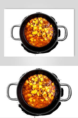 干锅热菜美食素材
