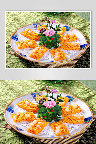 海鲜南瓜烙食物高清图片