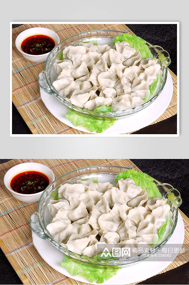 小吃韭菜水饺食品摄影图片素材