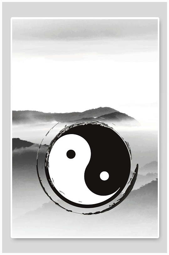 太极水墨国风背景