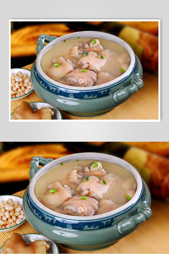 汤菜小雪豆蹄花汤食物高清图片