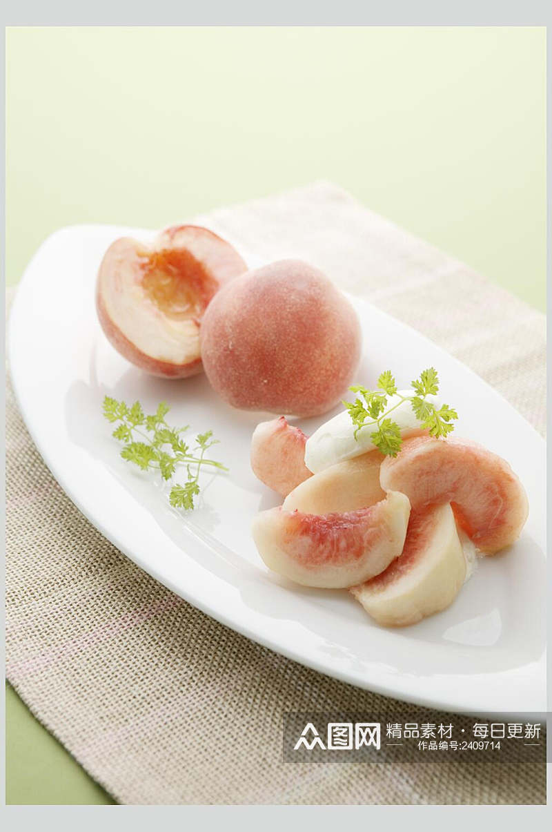 美味水蜜桃鲜果饮品食品图片素材