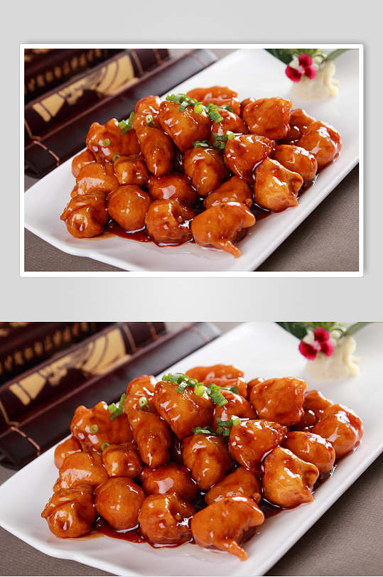 秘制糖醋里脊食品摄影图片